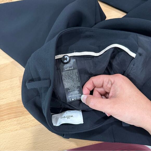 Wilfred Tie Front Black Pants size 2 - Picture 9 of 10